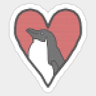 My Penguin Valentines Day Heart Filled with Hearts Sticker